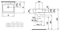 Laufen LIVING CITY umyvadlo do nábytku 50 cm, 3 otvory, bílá   H8174310001081